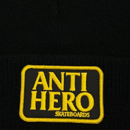 Anti Hero Reserve Patch Black Yellow Black Beanie