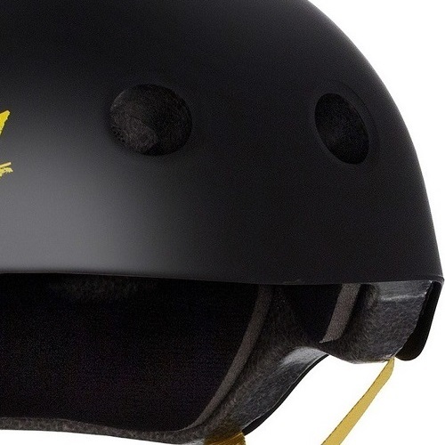 S1 S-One Lifer Certified Helmet Yellow Strap Black Matte