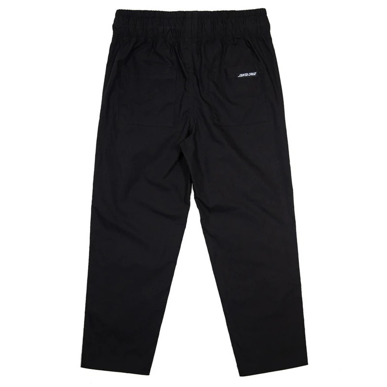 Santa Cruz Solid Strip Elastic Black Youth Pants [Size: 8]