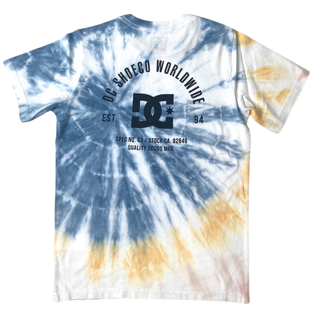 DC Fugitive Tie Dye Parisian Blue Youth T-Shirt