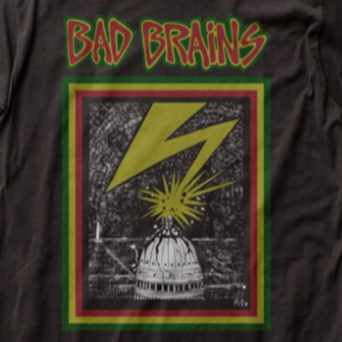 Band Shirts Bad Brains Non Opaque Capitol Black T-Shirt
