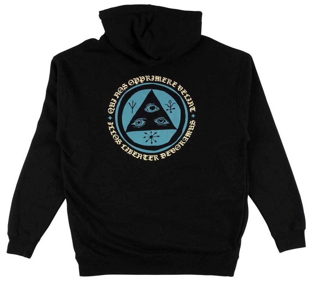 Welcome Skateboards Latin Talisman Black Deep Teal Hoodie [Size: XL]