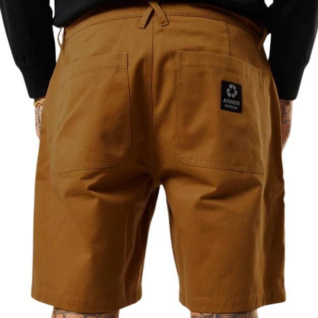 Afends Ninety Twos Recycled Relaxed Fit Chestnut Shorts [Size: 34]