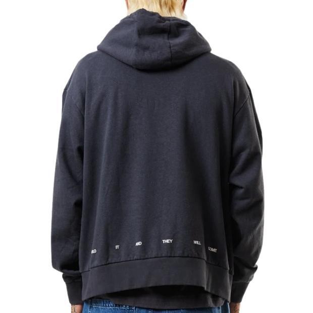 Afends Build It Hemp Graphic Charcoal Hoodie