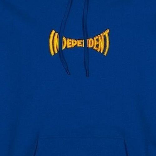Independent Spanning Chest Original Fit Blue Hoodie [Size: S]