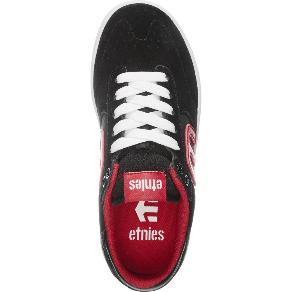 Etnies Windrow Black Red White Kids Skate Shoes [Size: US 3]