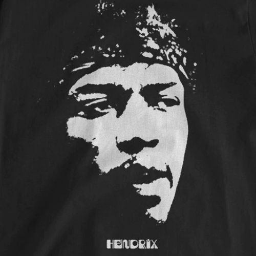 Band Shirts Jimi Hendrix Bandana Black T-Shirt