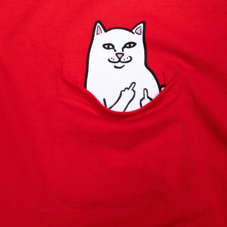 RipNDip Lord Nermal Pocket Red T-Shirt [Size: S]