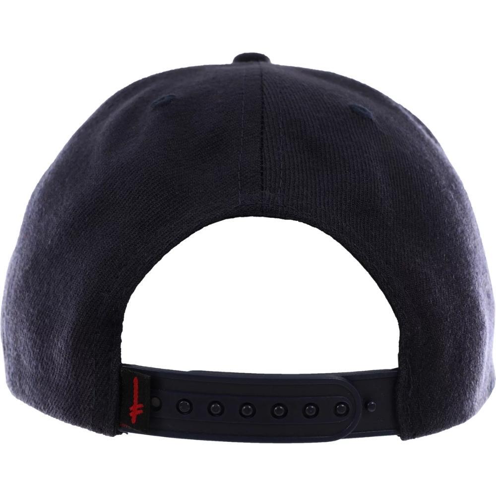 Deathwish Gang Logo Navy Wool Snapback Hat