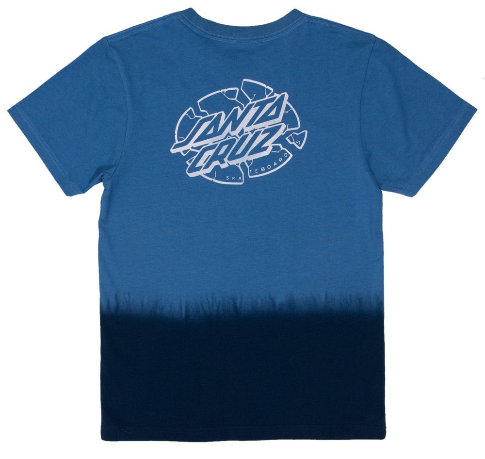 Santa Cruz Broken Dot Mono Blue Youth T-Shirt