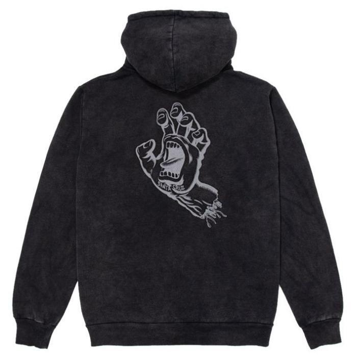 Santa Cruz Screaming Hand Mono Black Hoodie [Size: M]