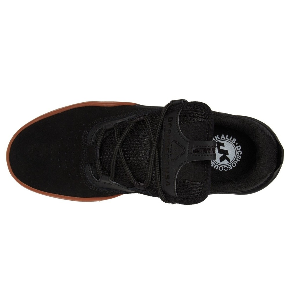 DC Kalis Black Black Gum Mens Skate Shoes
