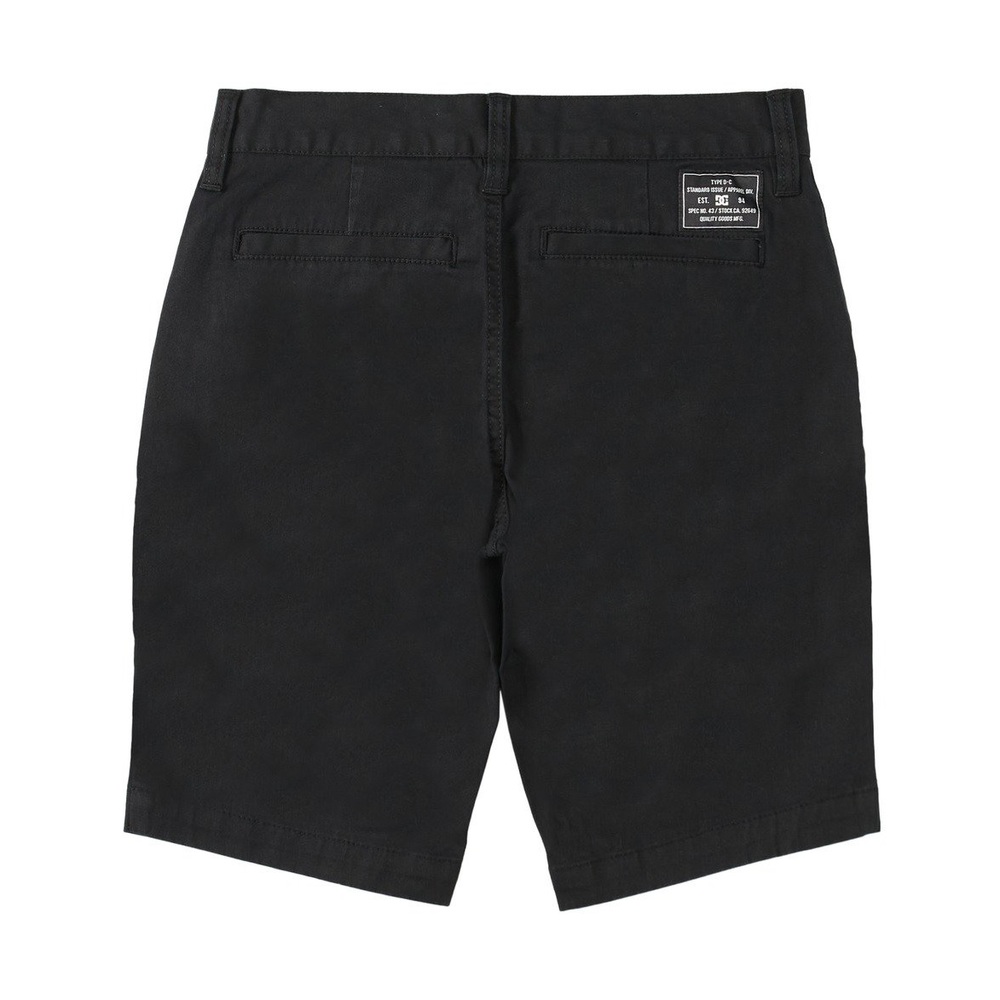 DC Worker Straight Black Youth Chino Shorts