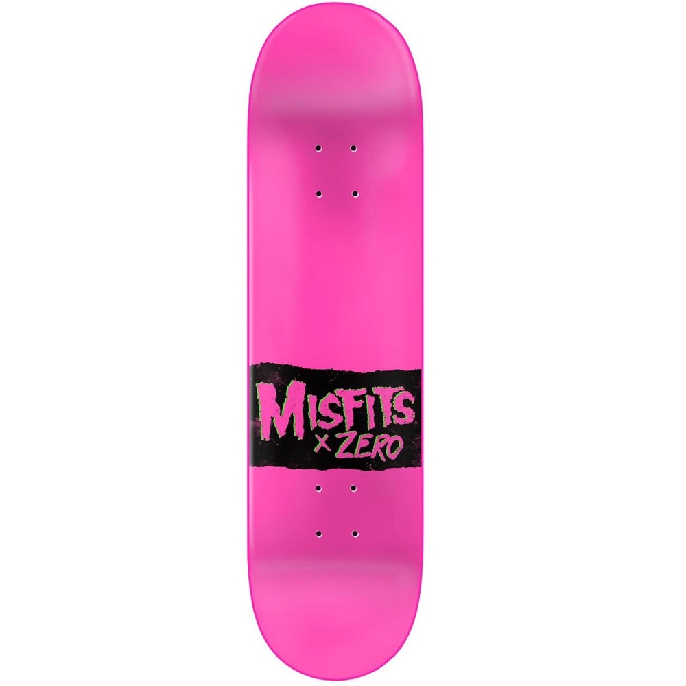 Zero Misfits Die Die Black Pink 8.0 Skateboard Deck