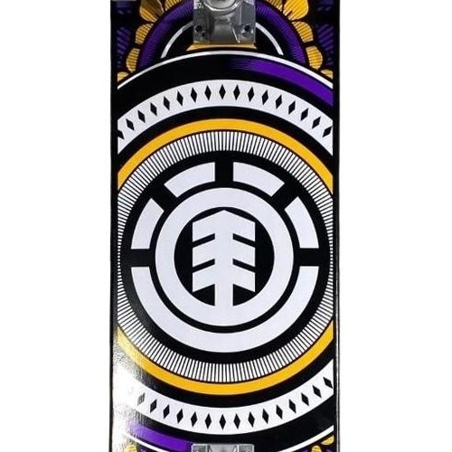 Element Hatched Purple Gold 8.0 Skateboard