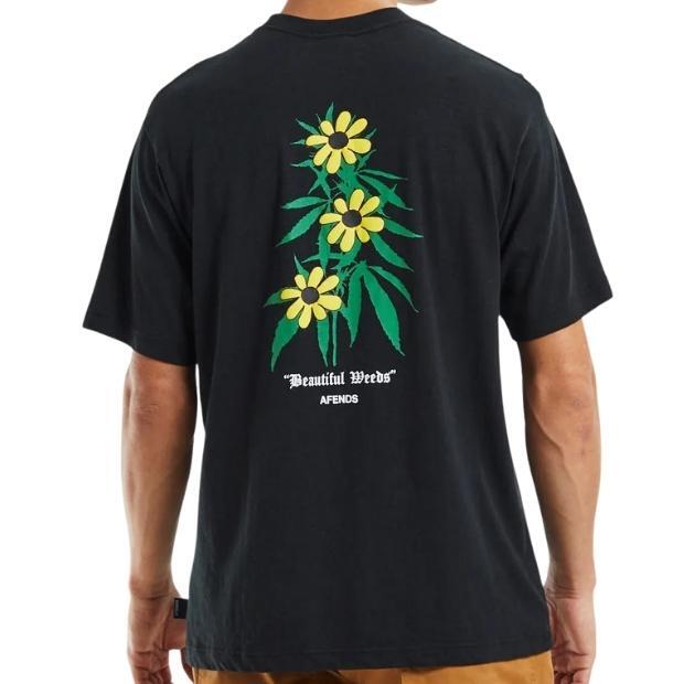 Afends Beautiful Weeds Hemp Black T-Shirt