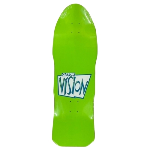 Vision Gator II Reissue Modern Concave Yellow Green Skateboard Deck