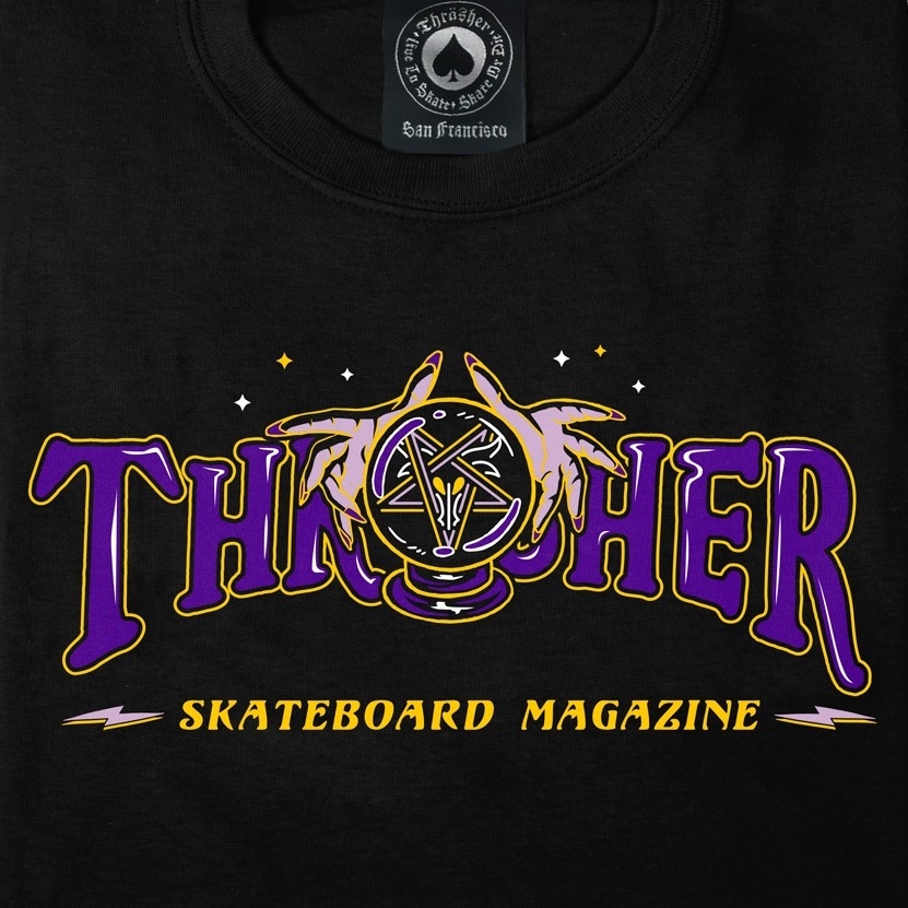 Thrasher Fortune Logo Black T-Shirt