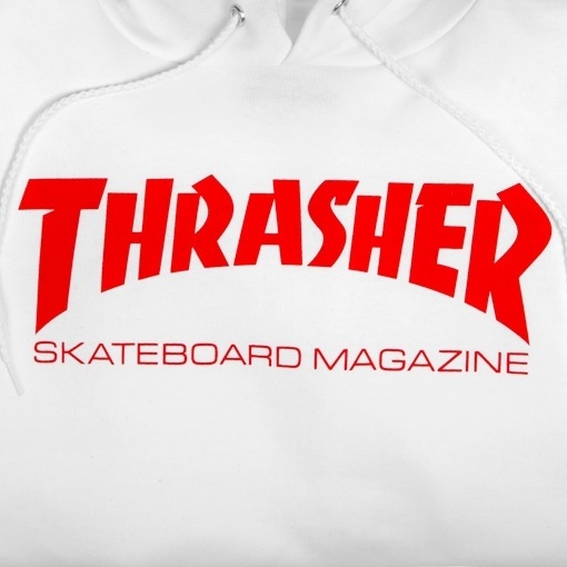 Thrasher Skate Mag White Red Hoodie [Size: M]