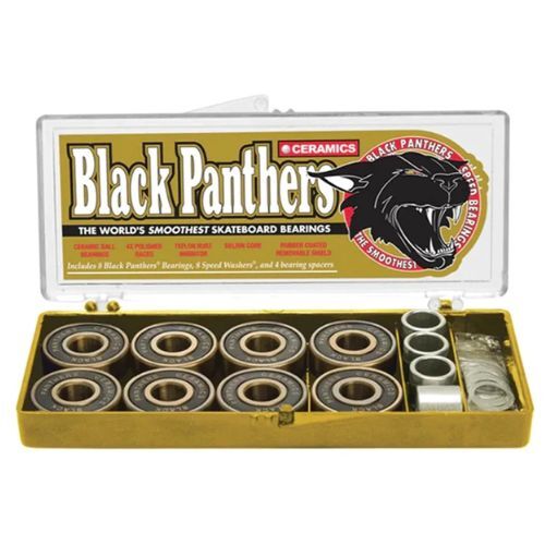Shortys Black Panther Ceramic Skateboard Bearings