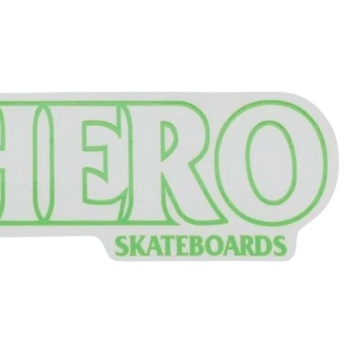 Anti Hero Long Sticker x 1 Green Outline