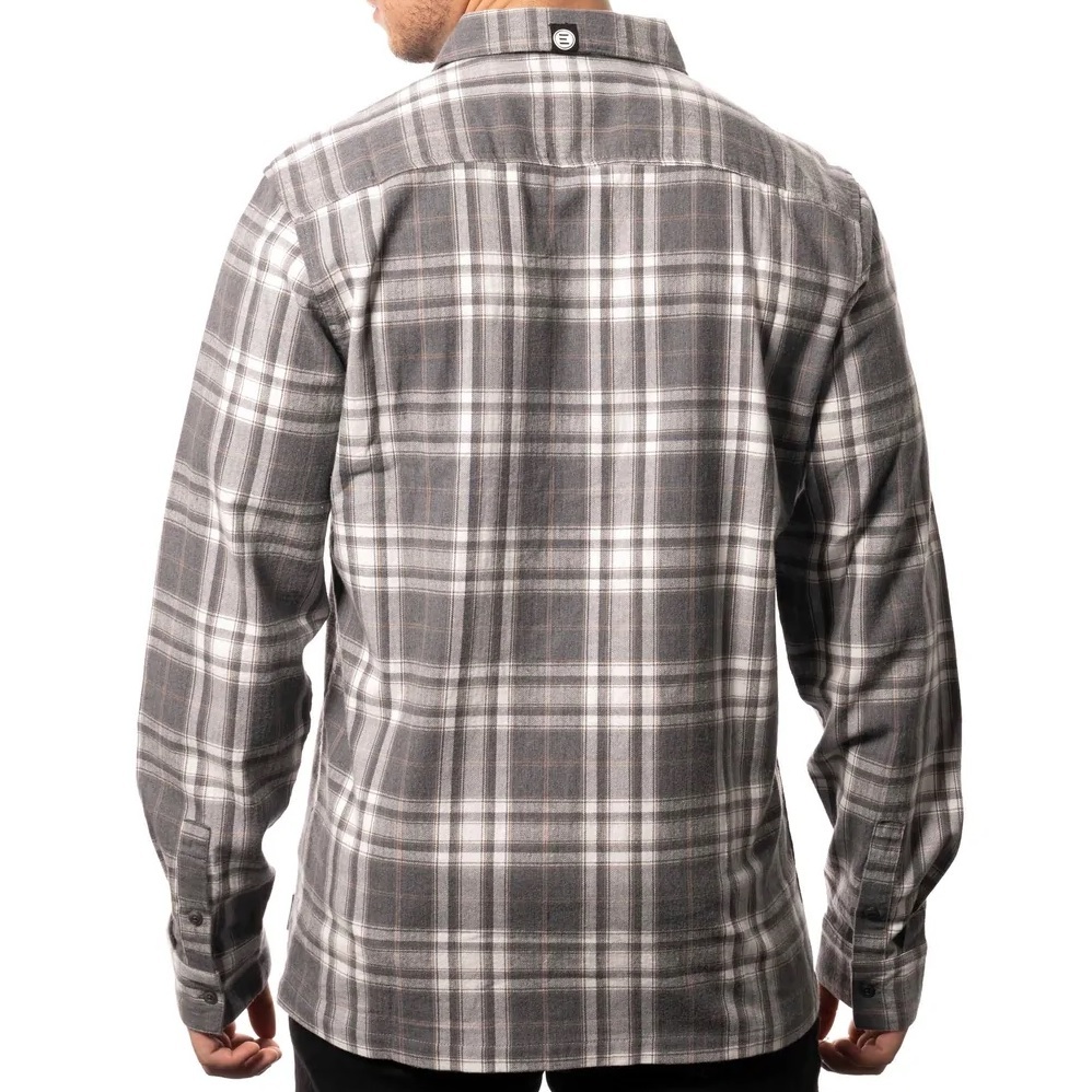 Evolve Amped Flannel Grey Long Sleeve Shirt
