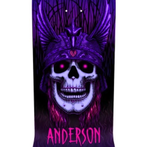 Powell Peralta Anderson Heron Skull Black Purple 8.45 Skateboard Deck
