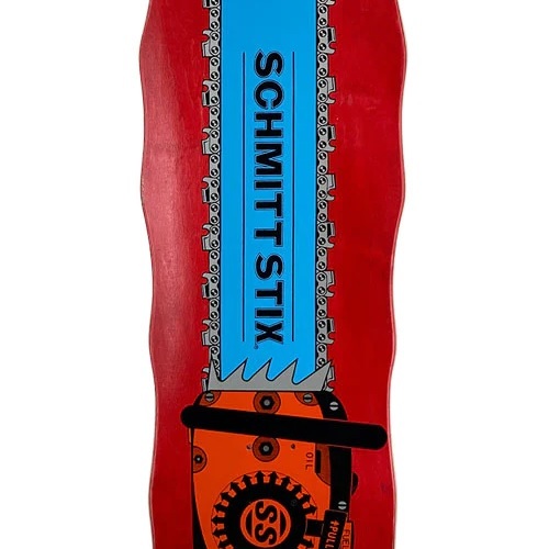 Schmitt Stix Chainsaw Reissue Red Skateboard Deck