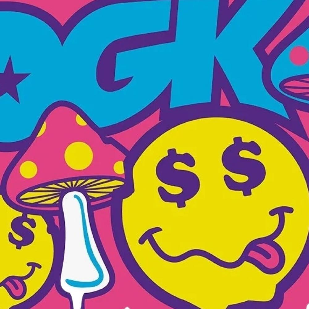 Dgk Happy Drip Skateboard Sticker