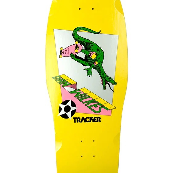 Tracker Dan Wilkes Reissue Yellow Skateboard Deck