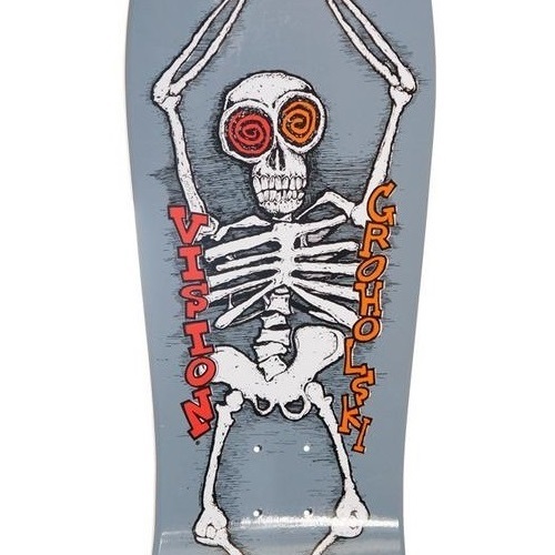 Vision Groholski Skeleton Modern Concave Grey Reissue Skateboard Deck