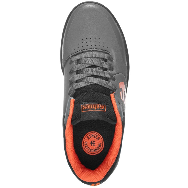 Etnies Marana Grey Black Orange Kids Skate Shoes [Size: US 1]