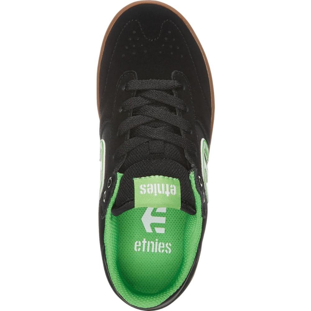 Etnies Windrow Black Green Gum Kids Skate Shoes