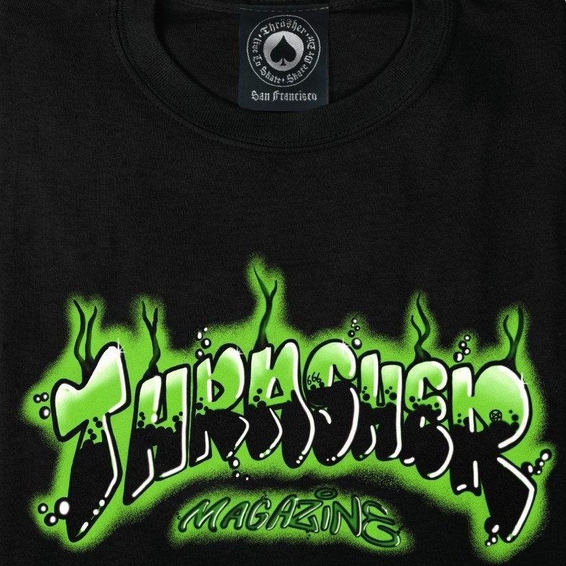 Thrasher Airbrush Black T-Shirt [Size: S]
