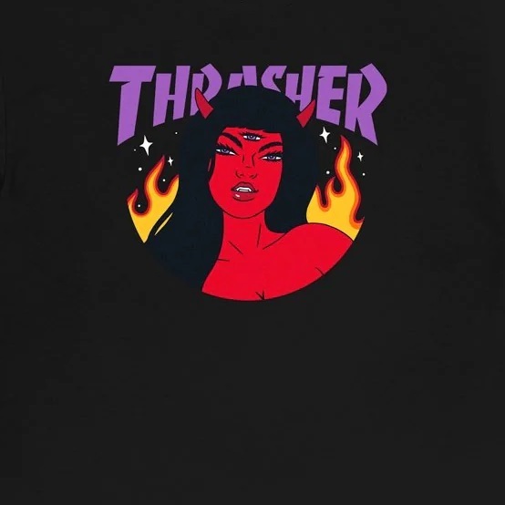 Thrasher Roja Black T-Shirt [Size: S]