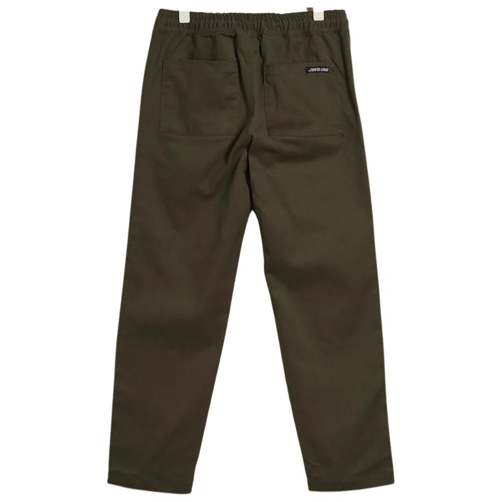 Santa Cruz Solid Strip Elastic Olive Green Youth Pants