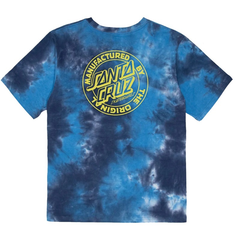 Santa Cruz MFG Dot Tie Dye Blue T-Shirt [Size: XL]