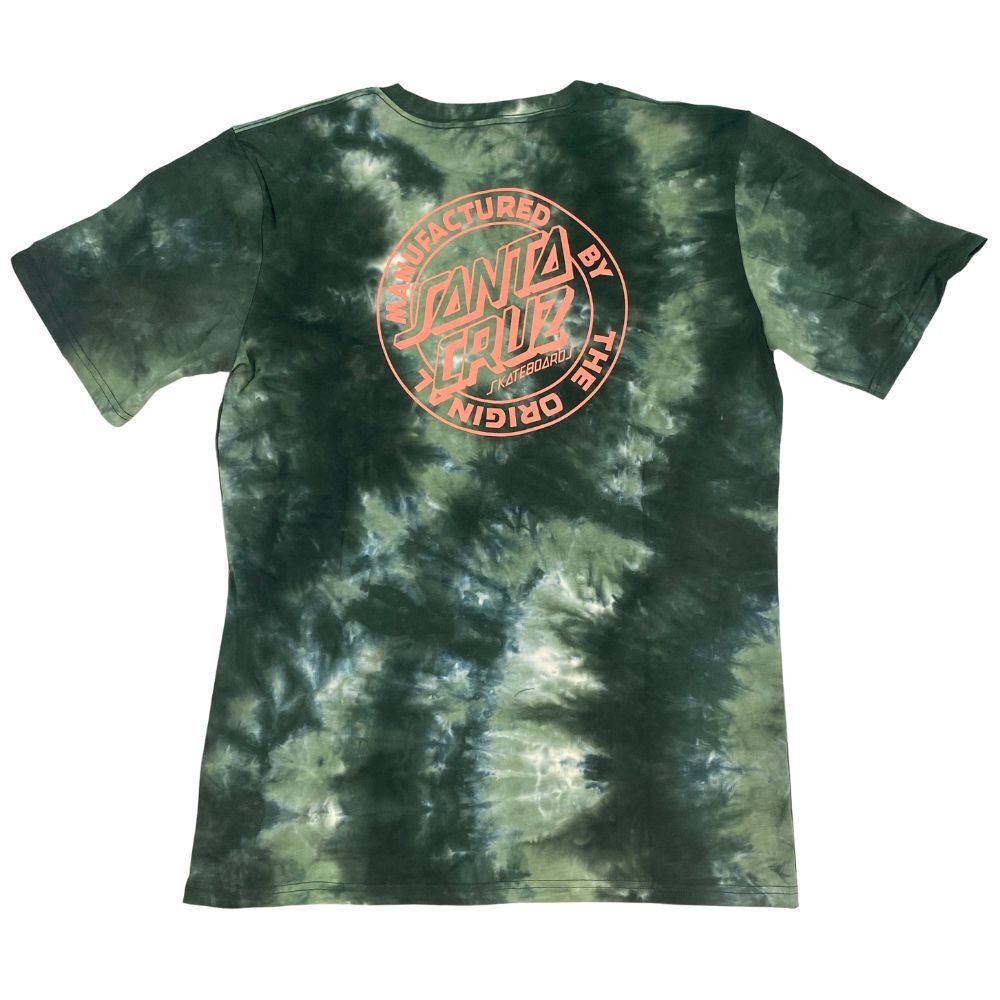 Santa Cruz MFG Dot Tie Dye Green T-Shirt [Size: XL]