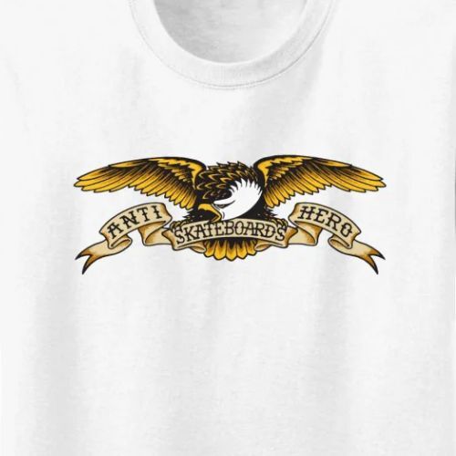 Anti Hero Eagle White Youth T-Shirt [Size: M]