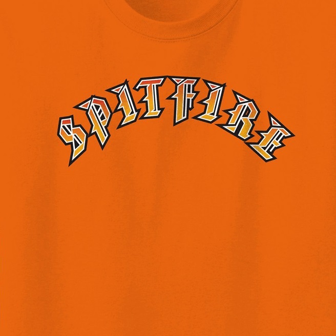 Spitfire Old E Orange Youth T-Shirt [Size: S]