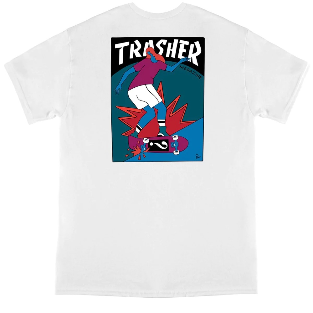 Thrasher Hurricane White T-Shirt [Size: S]