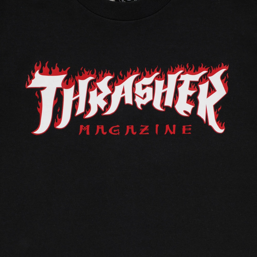 Thrasher Possessed Logo Black Long Sleeve Shirt [Size: S]