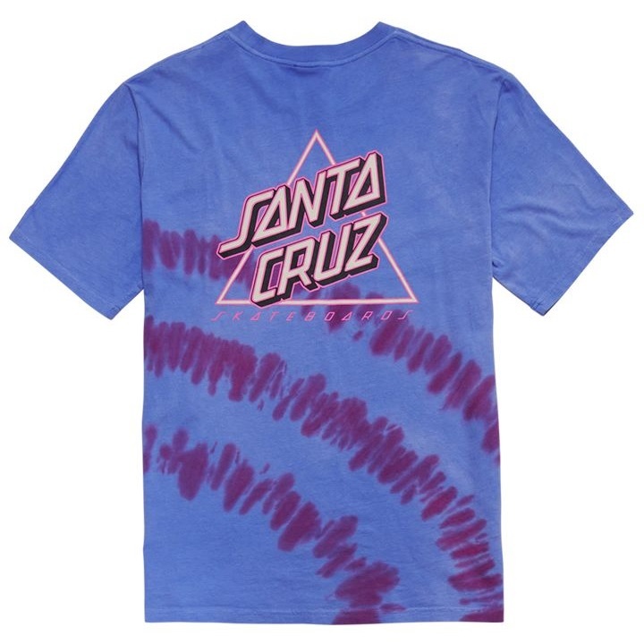 Santa Cruz Lined Not A Dot Blue Tie Dye T-Shirt