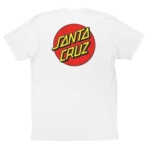 Santa Cruz Classic Dot White Youth T-Shirt [Size: 8]