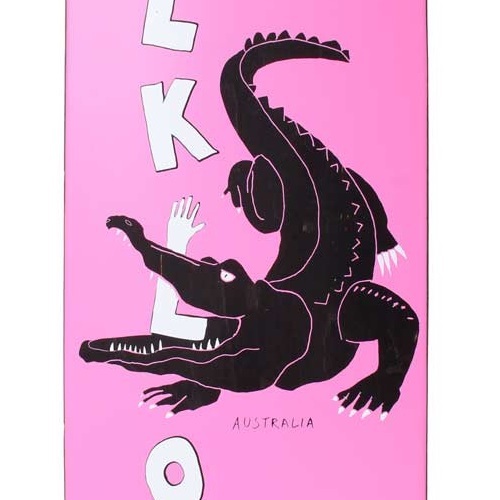 Folklore Warm Press Croc Pink 8.375 Skateboard Deck