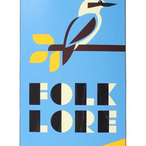 Folklore Warm Press Kookaburra Yellow 8.0 Skateboard Deck