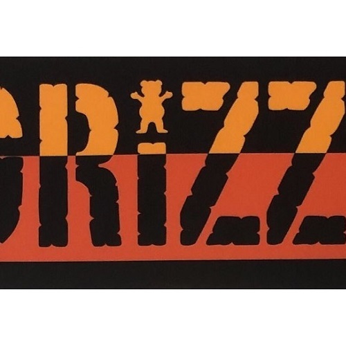 Grizzly Extra Large Stamp SPR21 Design 1 Skateboard Sticker