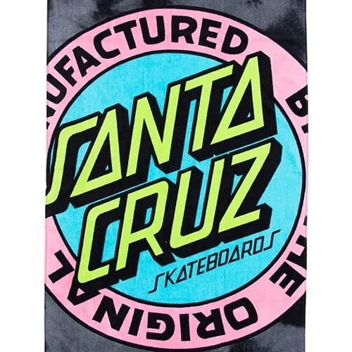 Santa Cruz MFG Dot Retro Tie Dye Black Beach Towel