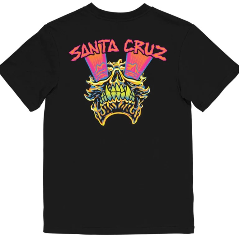 Santa Cruz Vivid Skull Black Youth T-Shirt