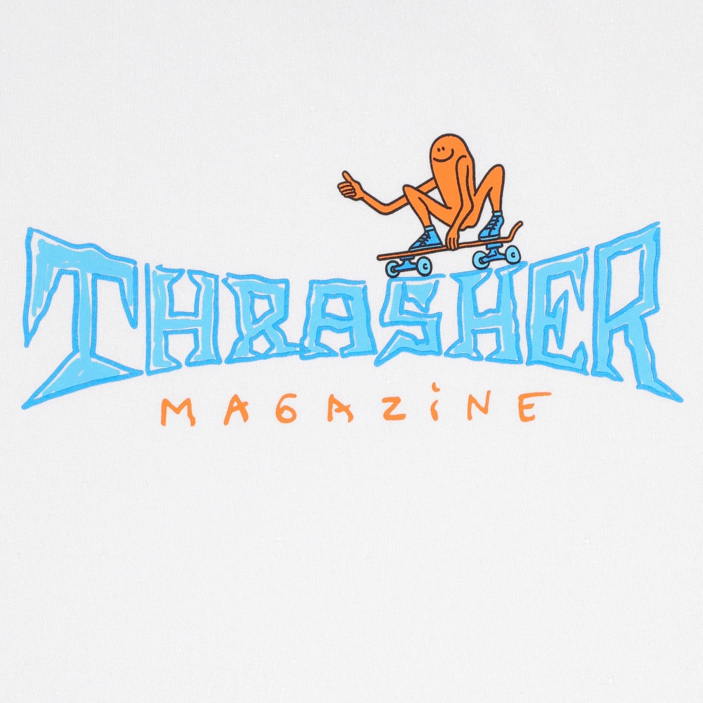 Thrasher Gonz Thumbs Up White T-Shirt [Size: S]
